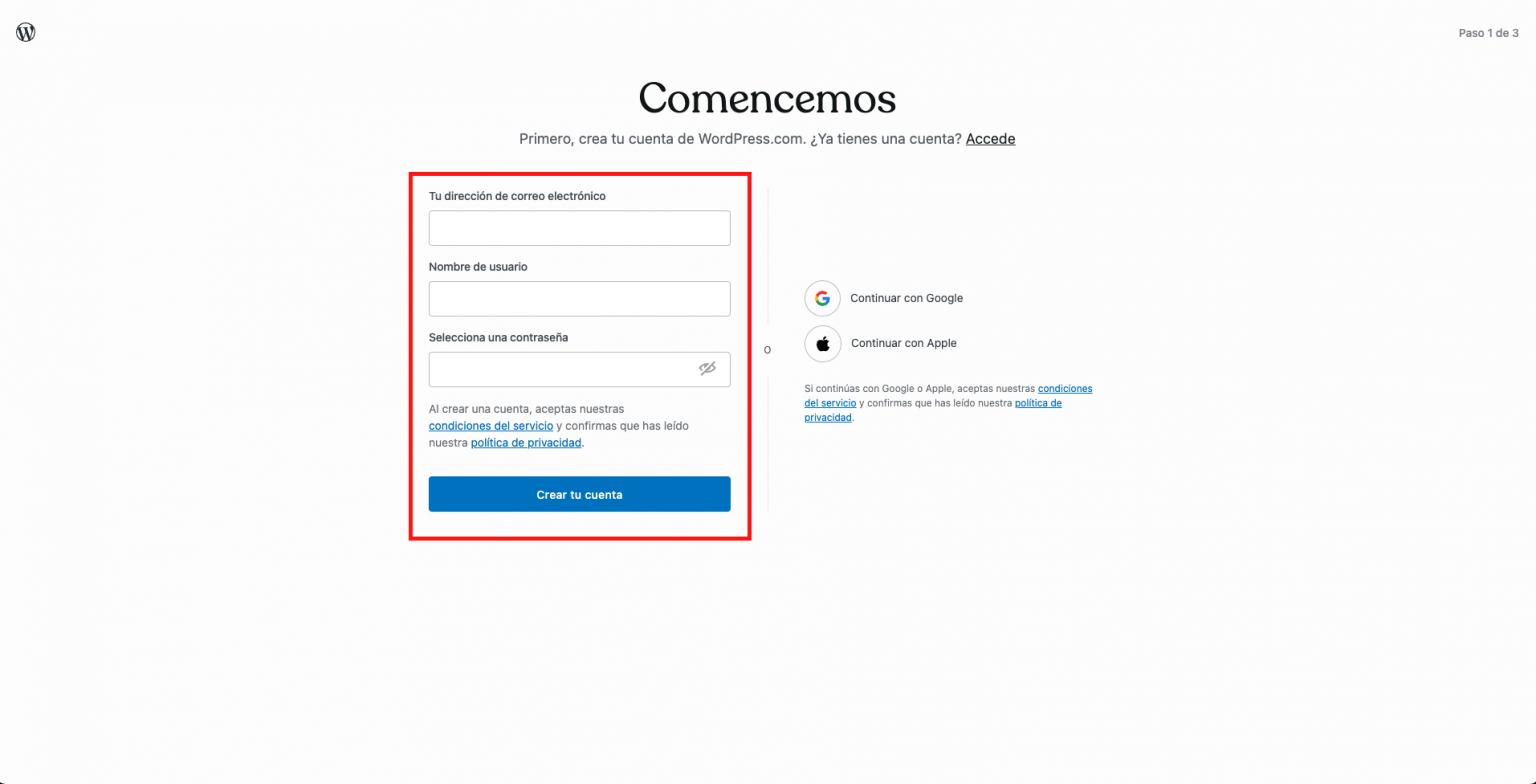 Crear un sitio web gratis con WordPress - Sebasweb