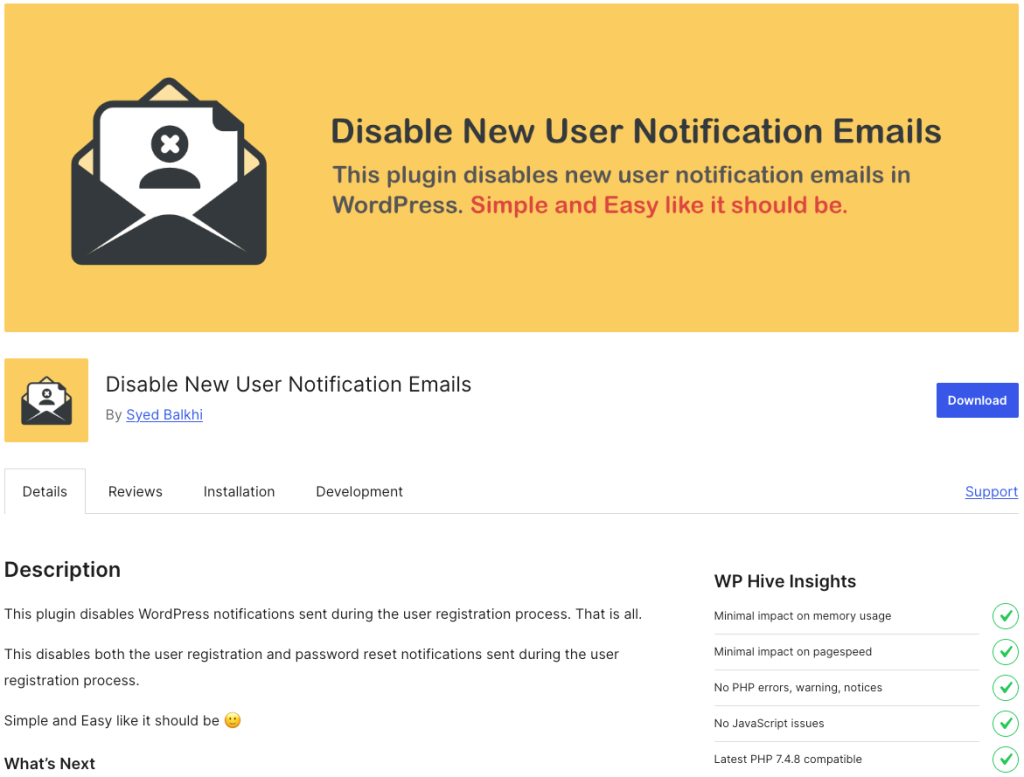 Disable New User Notification Emails